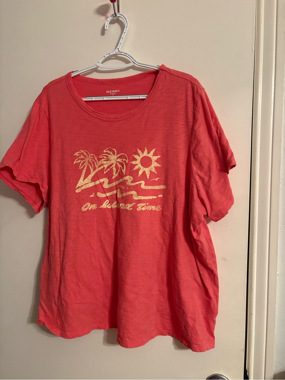 Old Navy Coral Crewneck Tee